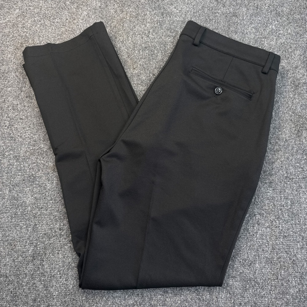 Greg Norman Pleated Chino Pants Mens Size 34x32 Black‎ Casual Golf Slacks - Picture 3 of 10